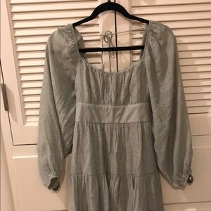 Altar'd State Cream Embellished 3/4 Sleeve Blouse